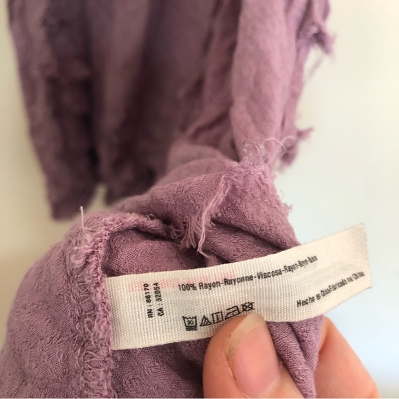 Intimately Free People Fray Ruffle Lilac Tunic Top size XS. - Picture 12 of 13